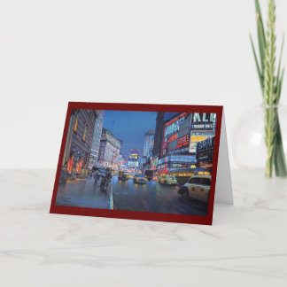 Paul McGehee "Times Square - 1954" Weihnachtskarte Feiertagskarte