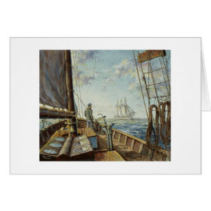 Paul McGehee "Vorbeifahrende Schooner" Karte