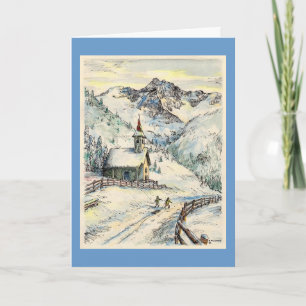 Paul McGehee "Zallinger Kapelle" Weihnachtskarte Feiertagskarte