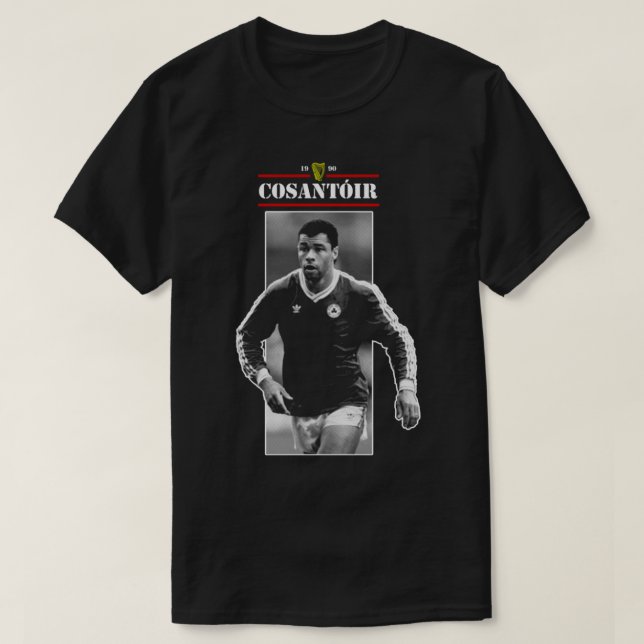 Paul McGrath - Cosantóir - Defender - Ireland - Ir T-Shirt (Design vorne)