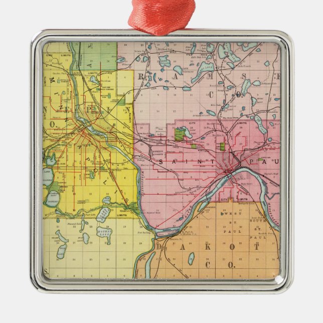 Paul, Minneapolis, Minnesota Ornament Aus Metall (Vorne)