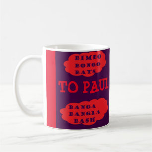Paul mit Liebe lila Design-Logo Kaffeetasse