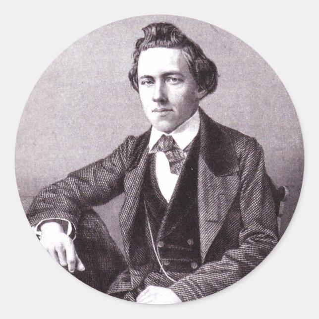 Paul Morphy-Aufkleber Runder Aufkleber (Vorderseite)