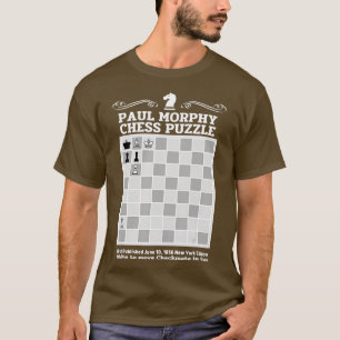 Paul Morphy Schach Puzzle Schachspieler T-Shirt