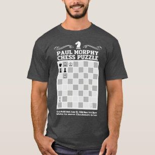 Paul Morphy Schach Puzzle Schachspieler T-Shirt