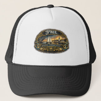 Paul Mystic Connecticut Vintage-Nautischer Name Truckerkappe