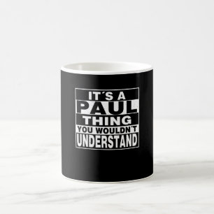 PAUL Nachname Personalisiertes Geschenk Kaffeetasse