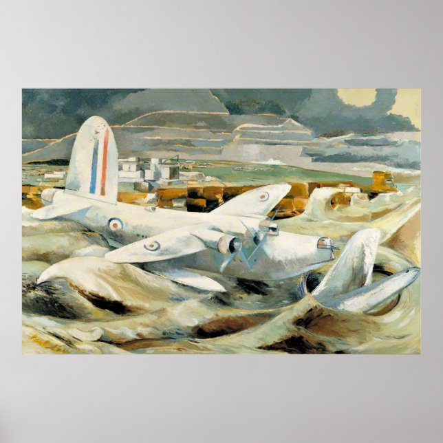 Paul Nash - Verteidigung von Albion, berühmtes Bil Poster (Vorne)