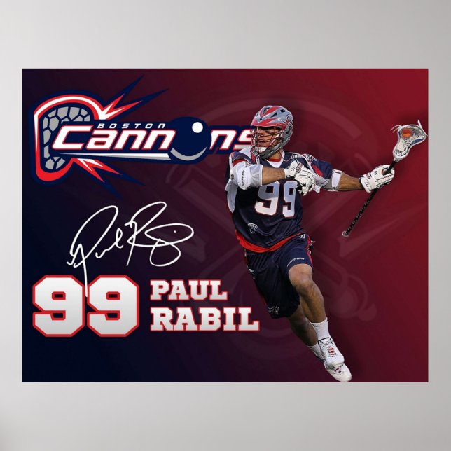 Paul Rabil Lacrosse Boston Cannons Poster (Vorne)