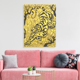 Paul Ranson Vintage Art Nouveau Gelber Tiger Druck Leinwanddruck