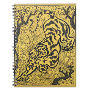 Paul Ranson Vintage Art Nouveau Gelber Tiger Druck Notizblock