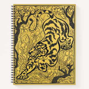 Paul Ranson Vintage Art Nouveau Gelber Tiger Druck Notizbuch