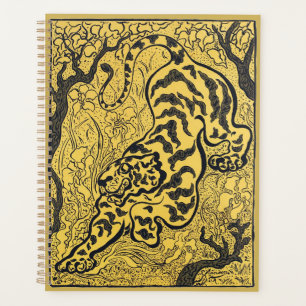 Paul Ranson Vintage Art Nouveau Gelber Tiger Druck Planer