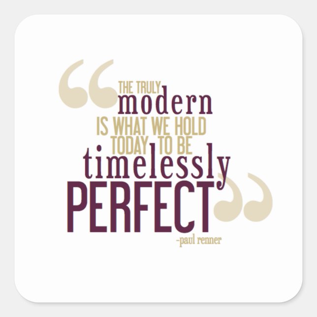 Paul Renner Quote Sticker (Vorderseite)