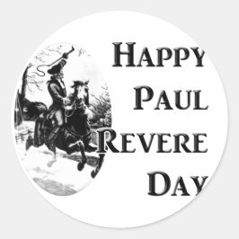 Paul Revere Day Quadratischer Aufkleber