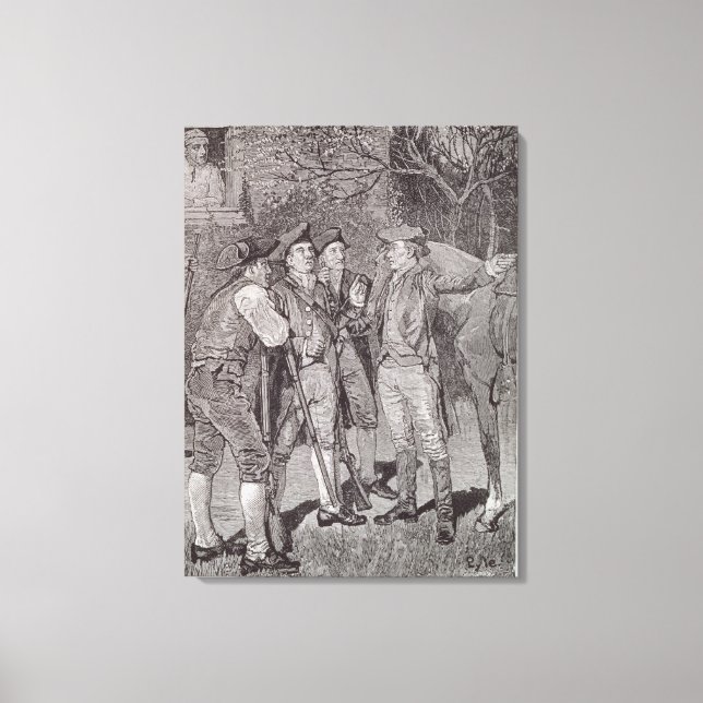 Paul Revere in Lexington Leinwanddruck (Vorderseite)