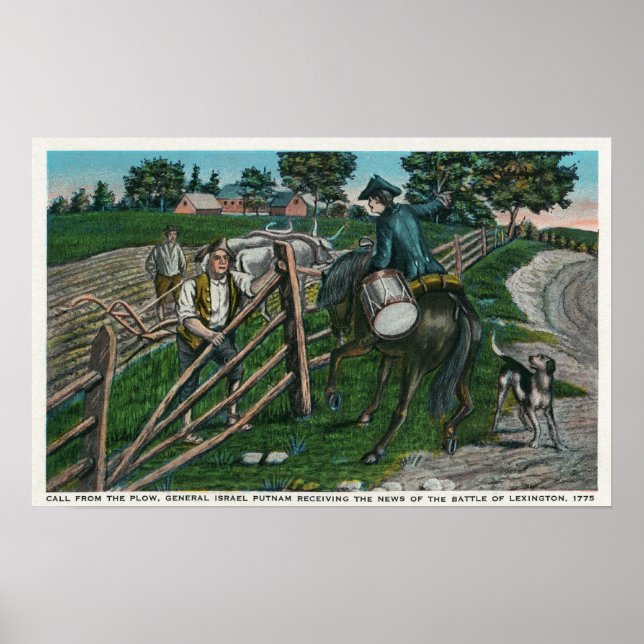Paul Revere informiert Gen. Israel Putnam Poster (Vorne)