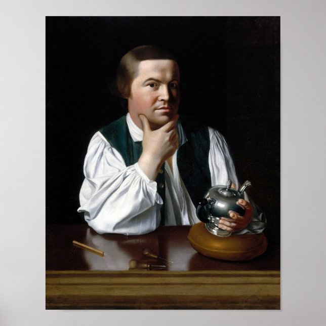 Paul Revere Portrait - John Singleton Copley 1768 Poster (Vorne)