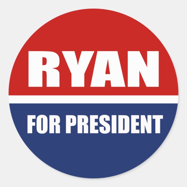 Paul Ryan 2012 Runder Aufkleber (Vorderseite)