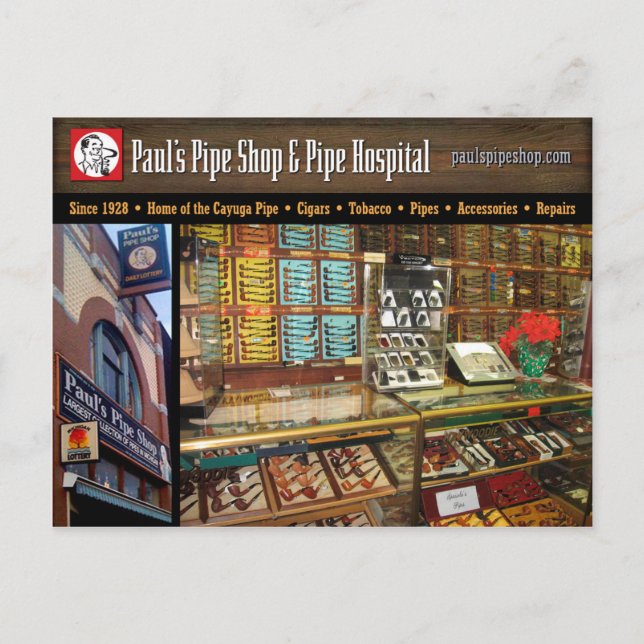 Paul’s Pipe Shop Postcard Postkarte (Vorderseite)