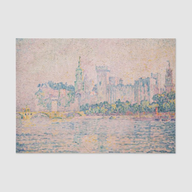 Paul Signac - Avignon, Morning Seidenpapier (Vorderseite)