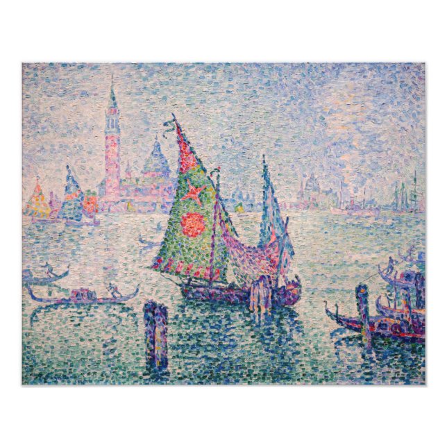 Paul Signac - Das grüne Segel Fotodruck (Vorne)