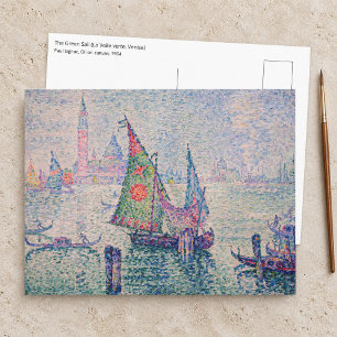 Paul Signac - Das grüne Segel Postkarte