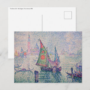 Paul Signac - Das grüne Segel Postkarte