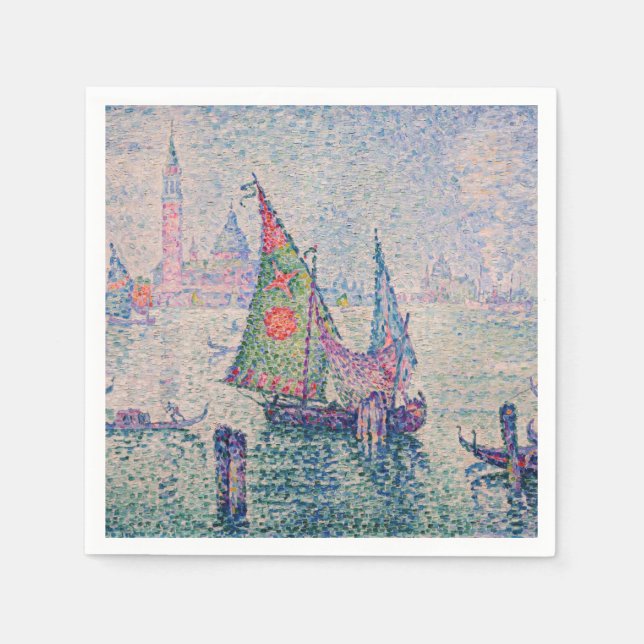 Paul Signac - Das grüne Segel Serviette (Vorderseite)