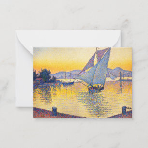 Paul Signac - Der Hafen bei Sonnenuntergang, Opus Mitteilungskarte