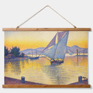 Paul Signac - Der Hafen bei Sonnenuntergang, Opus Wandteppich Mit Holzrahmen