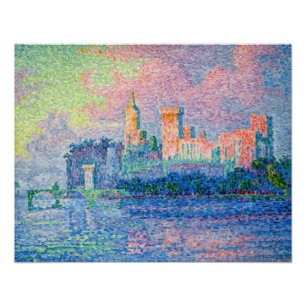 Paul Signac - Der Papstpalast, Avignon Fotodruck