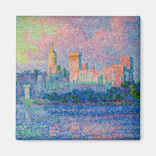 Paul Signac - Der Papstpalast, Avignon Magnet (Vorne)