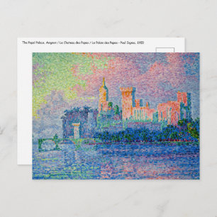 Paul Signac - Der Papstpalast, Avignon Postkarte