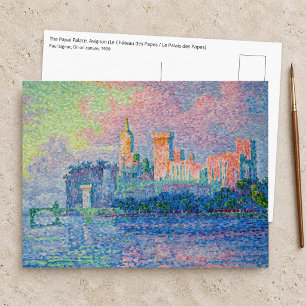 Paul Signac - Der Papstpalast, Avignon Postkarte