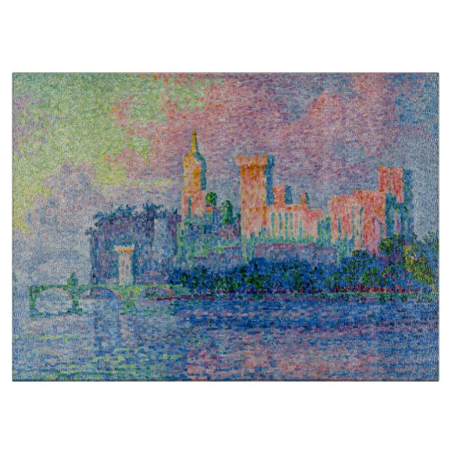 Paul Signac - Der Papstpalast, Avignon Schneidebrett (Vorderseite)