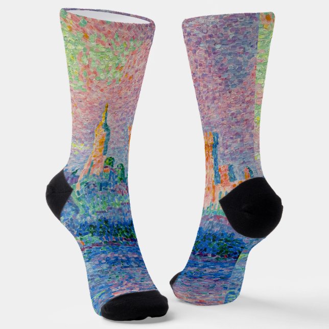 Paul Signac - Der Papstpalast, Avignon Socken (Gewinkelt)