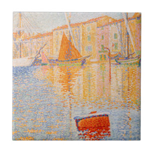Paul Signac - Die rote Boje, Saint-Tropez Fliese