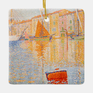 Paul Signac - Die rote Boje, Saint-Tropez Keramikornament