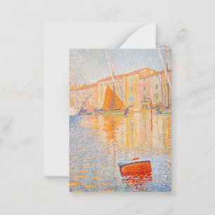 Paul Signac - Die rote Boje, Saint-Tropez Mitteilungskarte