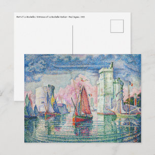 Paul Signac - Eingang des Hafens von La Rochelle Postkarte