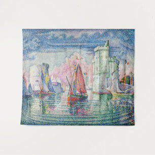 Paul Signac - Eingang des Hafens von La Rochelle Wandteppich