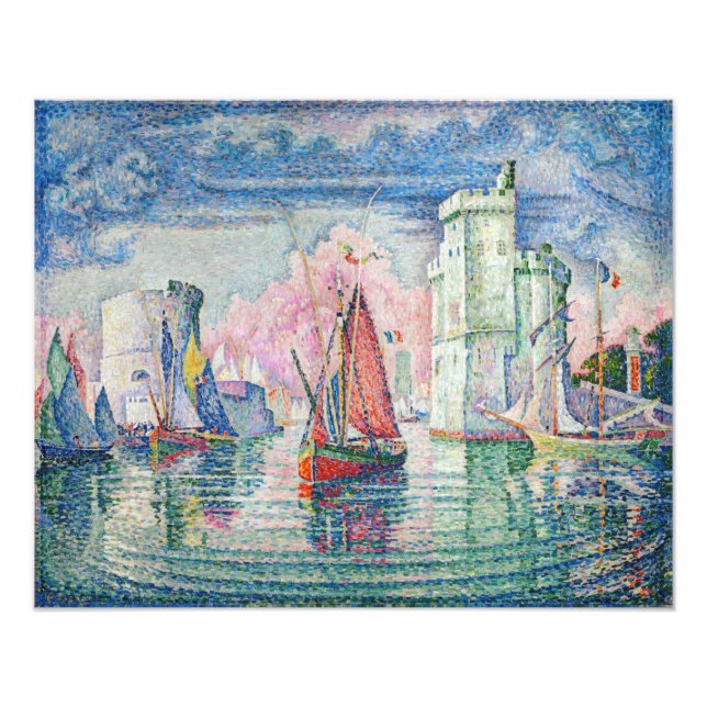 Paul Signac - Eintritt in den Hafen von La Rochell Fotodruck (Vorne)