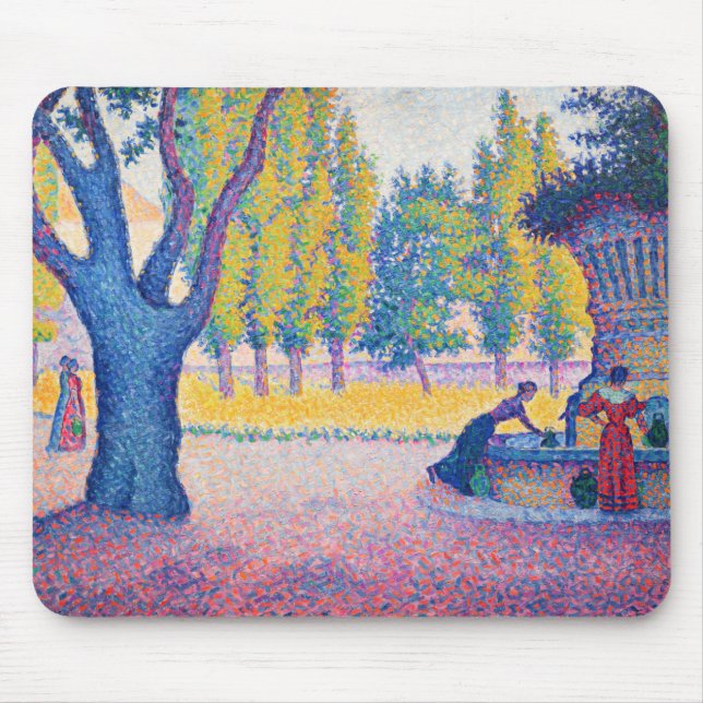 Paul Signac - Fountain des Lices, Saint-Tropez Mousepad (Vorne)