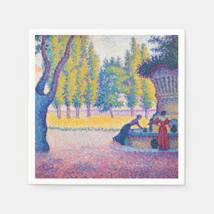 Paul Signac - Fountain des Lices, Saint-Tropez Serviette