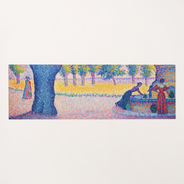 Paul Signac - Fountain des Lices, Saint-Tropez Yogamatte (Rückseite (Horizontal))