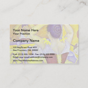 Paul Signac - Frau auf ihrer Toilette mit Korsett Visitenkarte