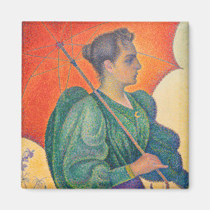 Paul Signac - Frau mit einem Sonnenschirm Magnet