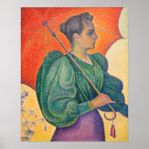 Paul Signac - Frau mit einem Sonnenschirm Poster