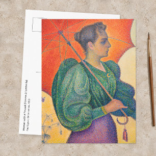 Paul Signac - Frau mit einem Sonnenschirm Postkarte